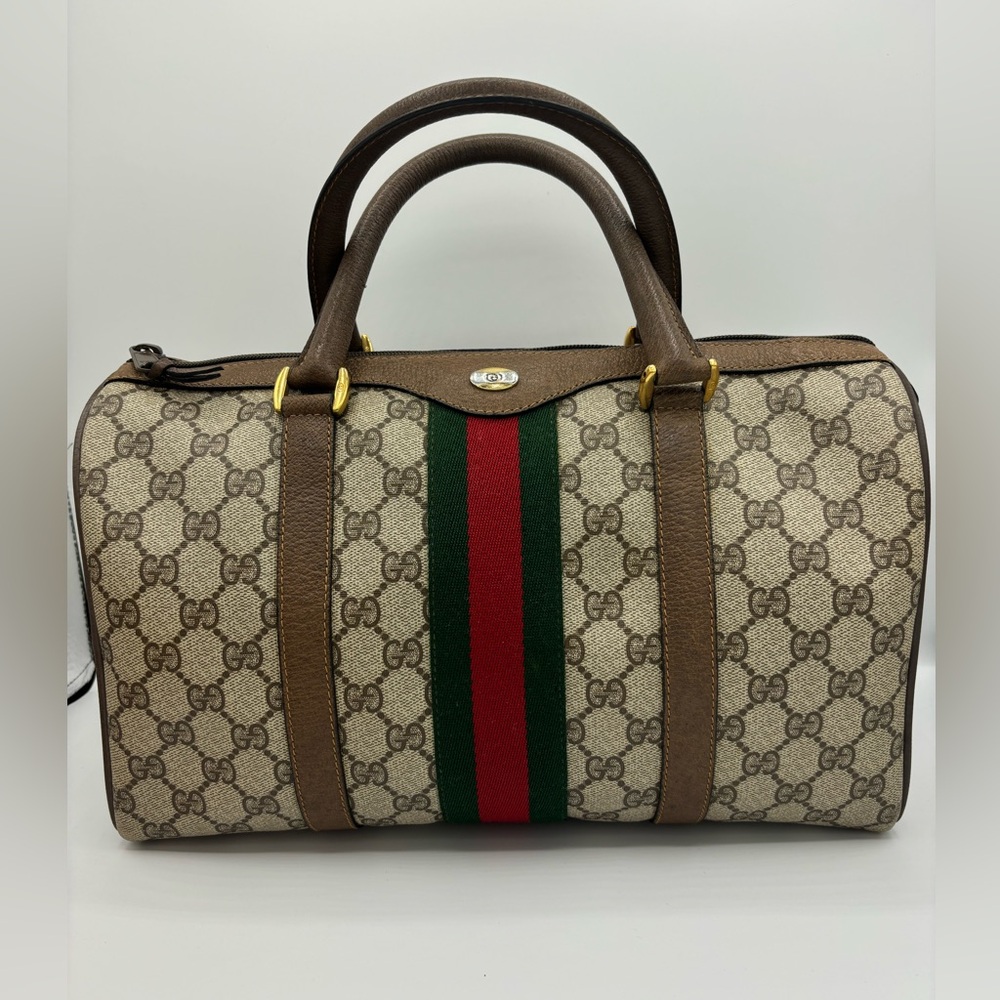Gucci Vintage Sherry Line Boston Bag